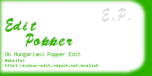 edit popper business card